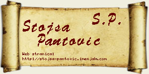 Stojša Pantović vizit kartica